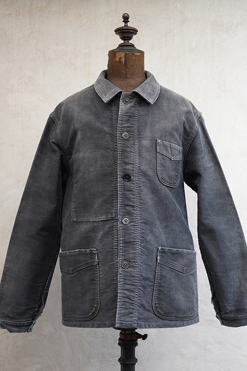 1940's-1950's black moleskin work jacket 