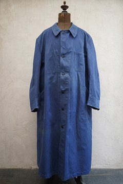 cir. mid 20th c. blue cotton twill work coat