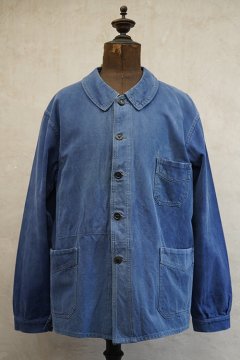 1940's blue cotton twill work jacket 