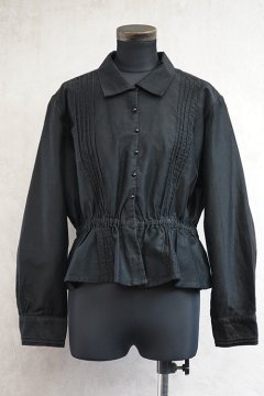 ~1930's black cotton blouse 