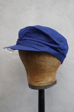 mid 20th c. blue cotton work cap 58 NOS