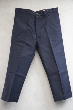 mid 20th c. black moleskin work trousers NOS