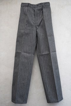 cir. 1960's salt&pepper striped cotton trousers NOS 1