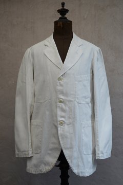 ~1930's white cotton 3 button jacket