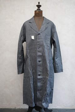 mid 20th c. salt&pepper cotton atelier coat NOS