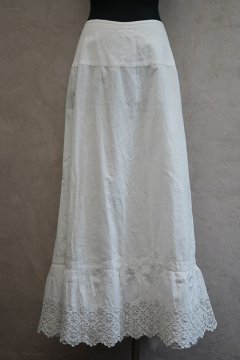 ~early 20th c. white bustle skirt 