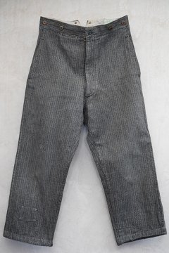 1930's-1940's striped cotton work trousers 