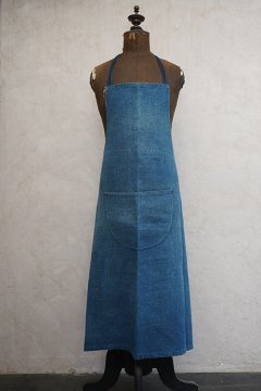 ~1930's indigo linen apron II