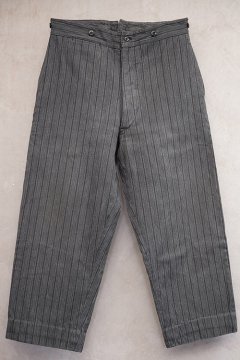 1940's striped cotton work trousers