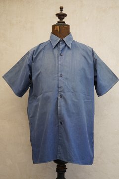 ~1940's blue cotton S/SL shirt