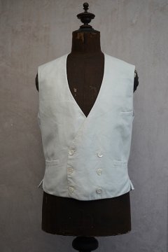early 20th c. double breasted cotton gilet