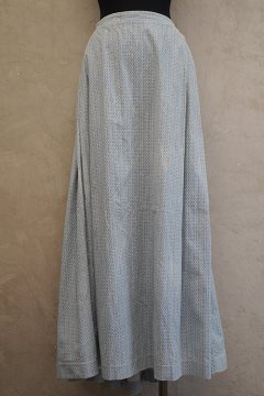 19th c. blue printed skirt