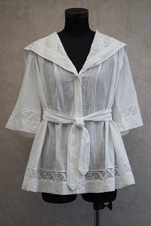 1930's white blouse S/SL 