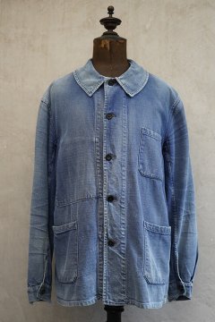 1940's linen cotton work jacket 