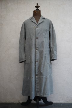 1940's linen cotton atelier coat