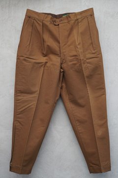 mid 20th c. brown cotton tapered pants 