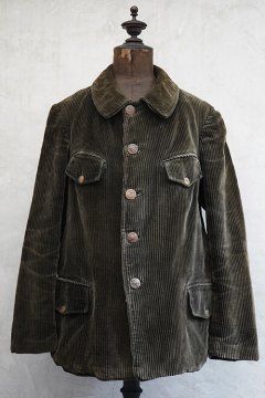 ~1930's dark brown corduroy hunting jacket