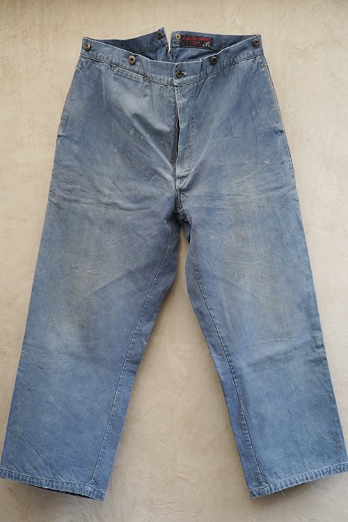~1940's linen cotton work trousers 