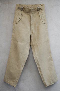 cir.1940's German military HBT linen trousers NOS