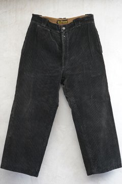 1940's black corduroy work trousers 