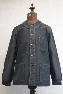 1940's black moleskin work jacket 