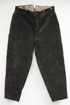 1930's dark brown corduroy work trousers 