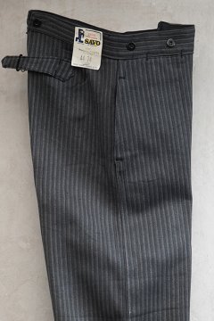 mid 20th c. gray striped pique work trousers 