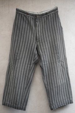 ~1940's striped cotton work trousers