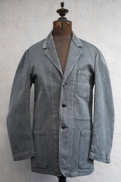 1940's-1950's gray pique lapeled work jacket 