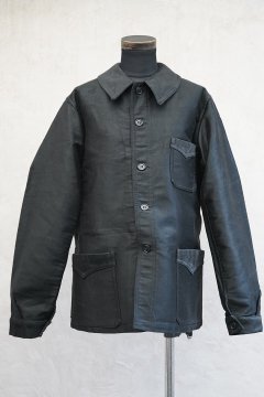 ~1940's black moleskin work jacket 