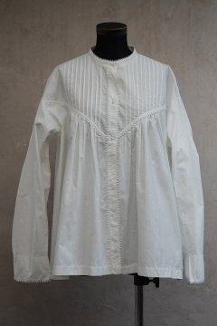 early 20th c. whtie blouse ”Ｖ pintuck” NOS