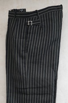 1930's-1940's striped black wool trousers NOS