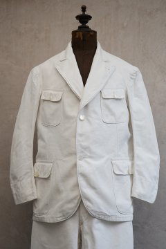 ~1930's 4 pocket white linen cotton set-up 