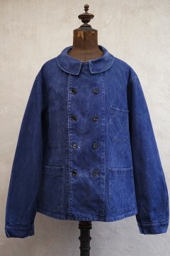 mid 20th c. double breasted cotton work jacket 