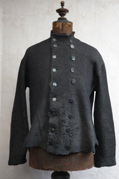 cir. 1920's-1930's German knitted black wool jacket 