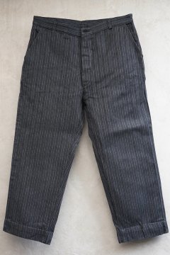 cir.1960's striped cotton work trousers NOS