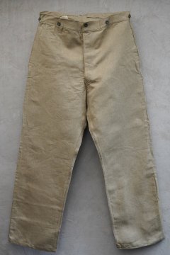 1930's French military bourgeron HBT linen work trousers NOS