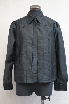 cir.1930's black cotton blouse