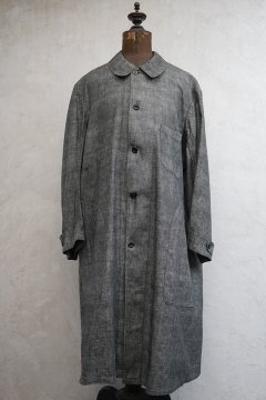 1930's-1940's linen black chambray atelier coat