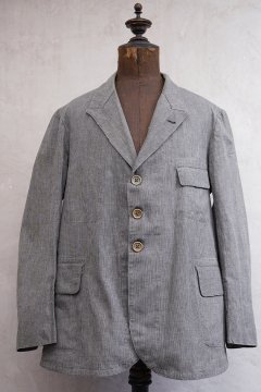 cir. 1930's gray checked cotton sack coat
