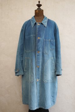 ~1930's indigo linen maquignon coat 