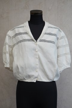cir.1930's S/SL linen blouse