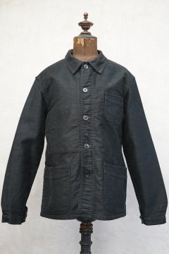 mid 20th c. black moleskin work jacket 