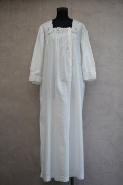 ~1930's white cotton long dress