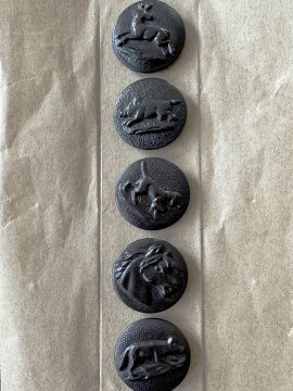 mid 20th c. 23mm hunting metal button 