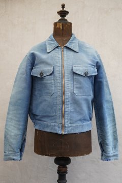 1940's-1950's blue moleskin short jacket 