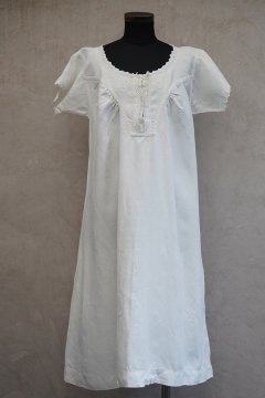 early 20th c. linen S/SL dress V