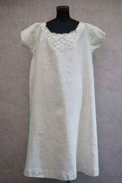 early 20th c. linen S/SL dress ɡ