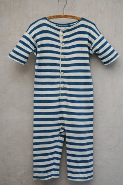 cir.1920's-1930's indigo striped bathing suit