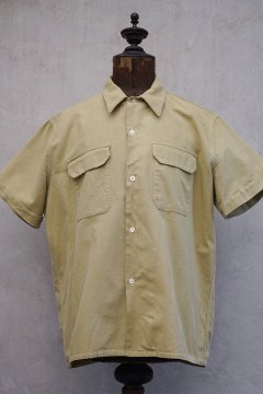 cir. 1940's khaki cotton S/SL shirt